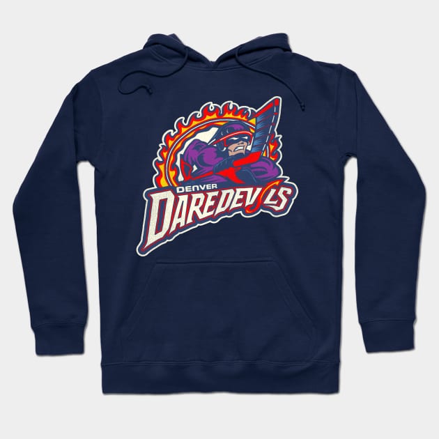 Defunct Denver Daredevils Roller Hockey Hoodie by Defunctland